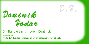 dominik hodor business card